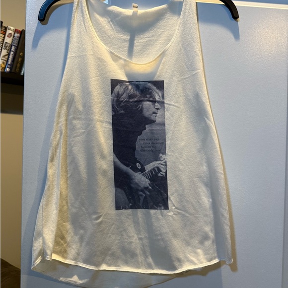 Women's Cream John Lennon Tank Top - Picture 1 of 2